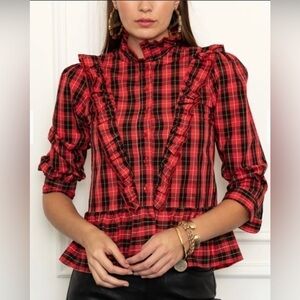 The Shirt by Rochelle Behrens Plaid Shirt XS